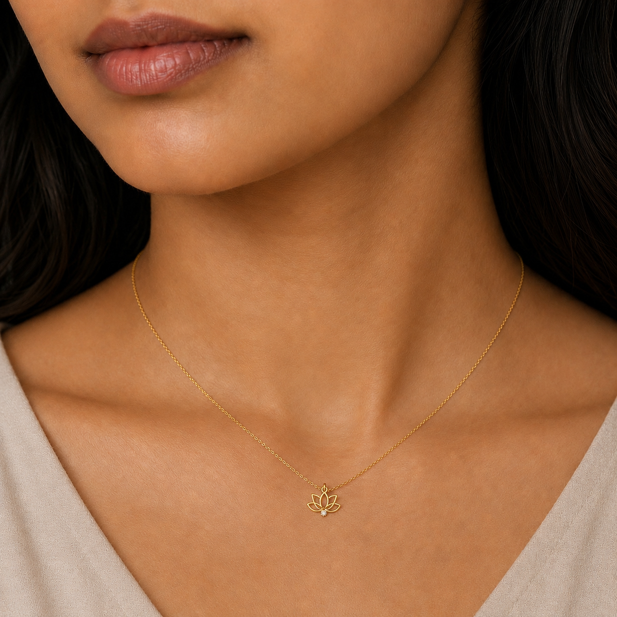 Serene Lotus Pendant
