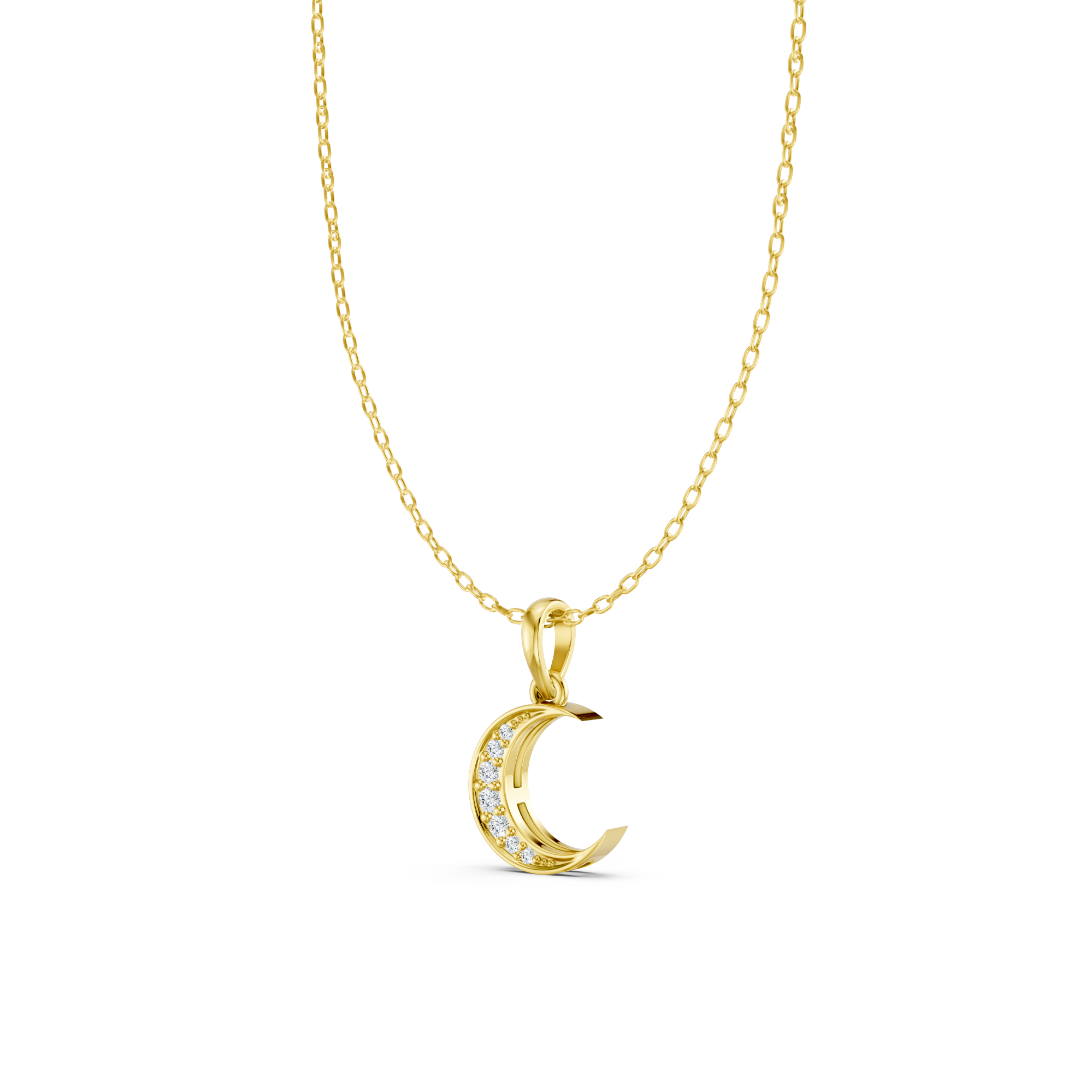 Moonlit Crescent Pendant