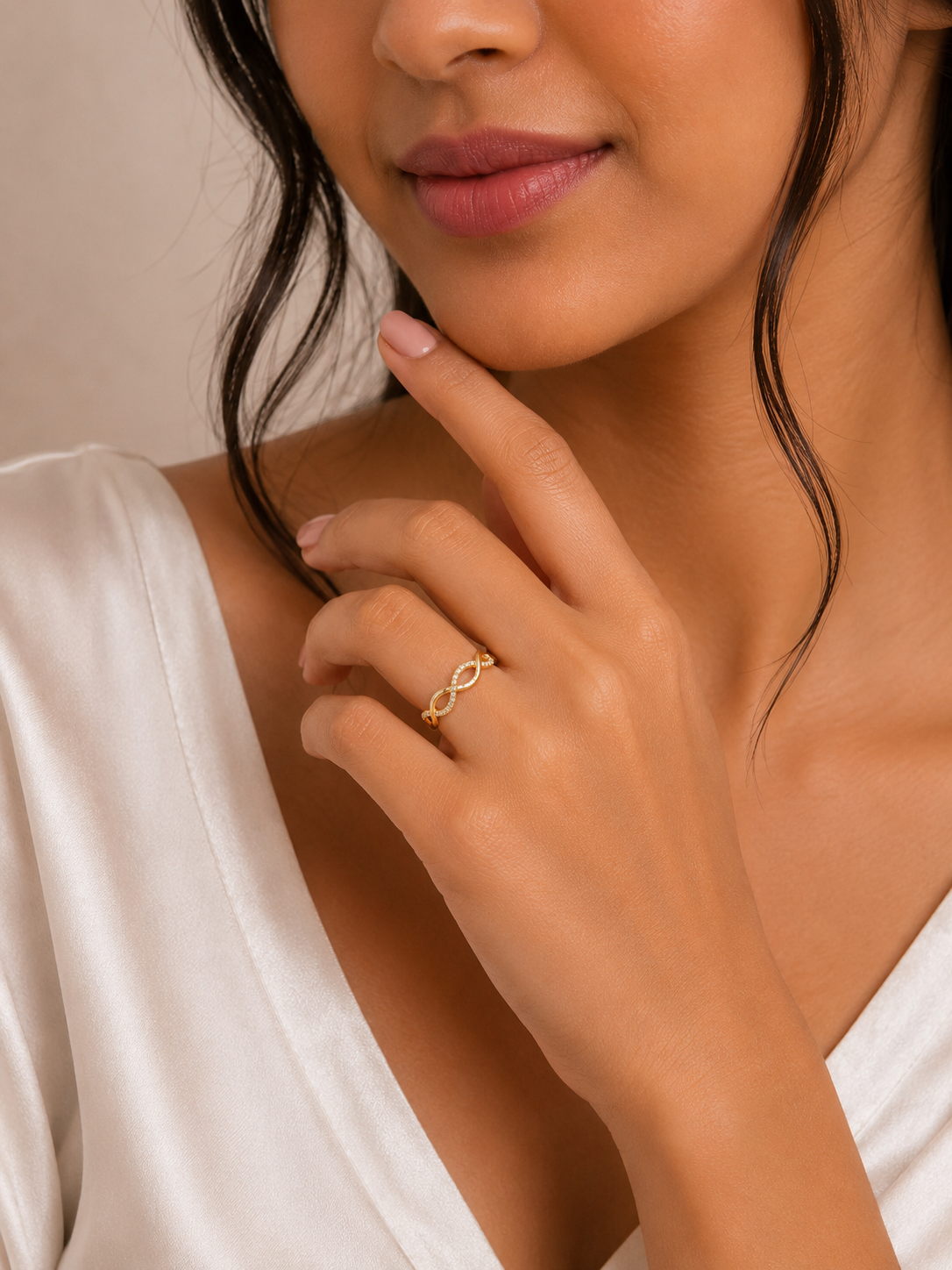 Infinity Spark Twist Ring