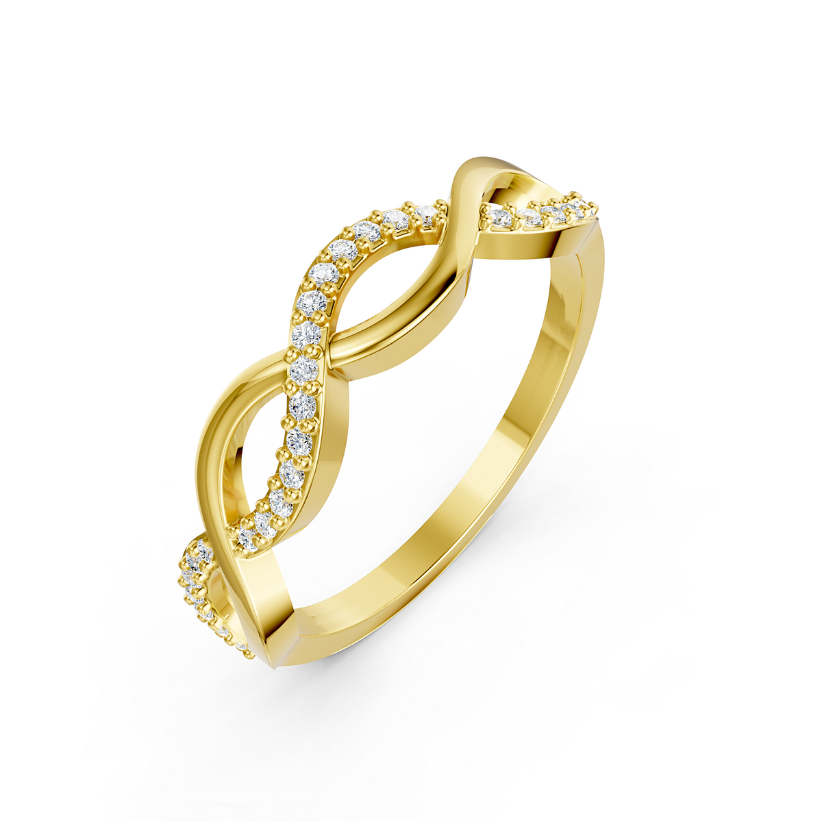 Infinity Spark Twist Ring