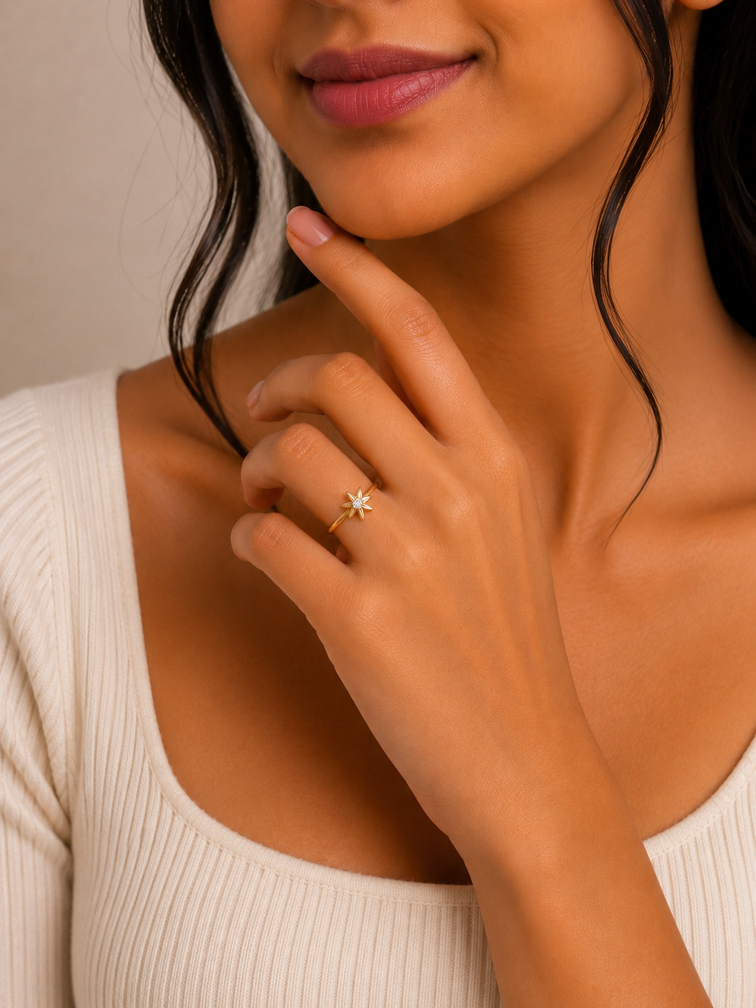 Nova Bloom Solitaire Ring