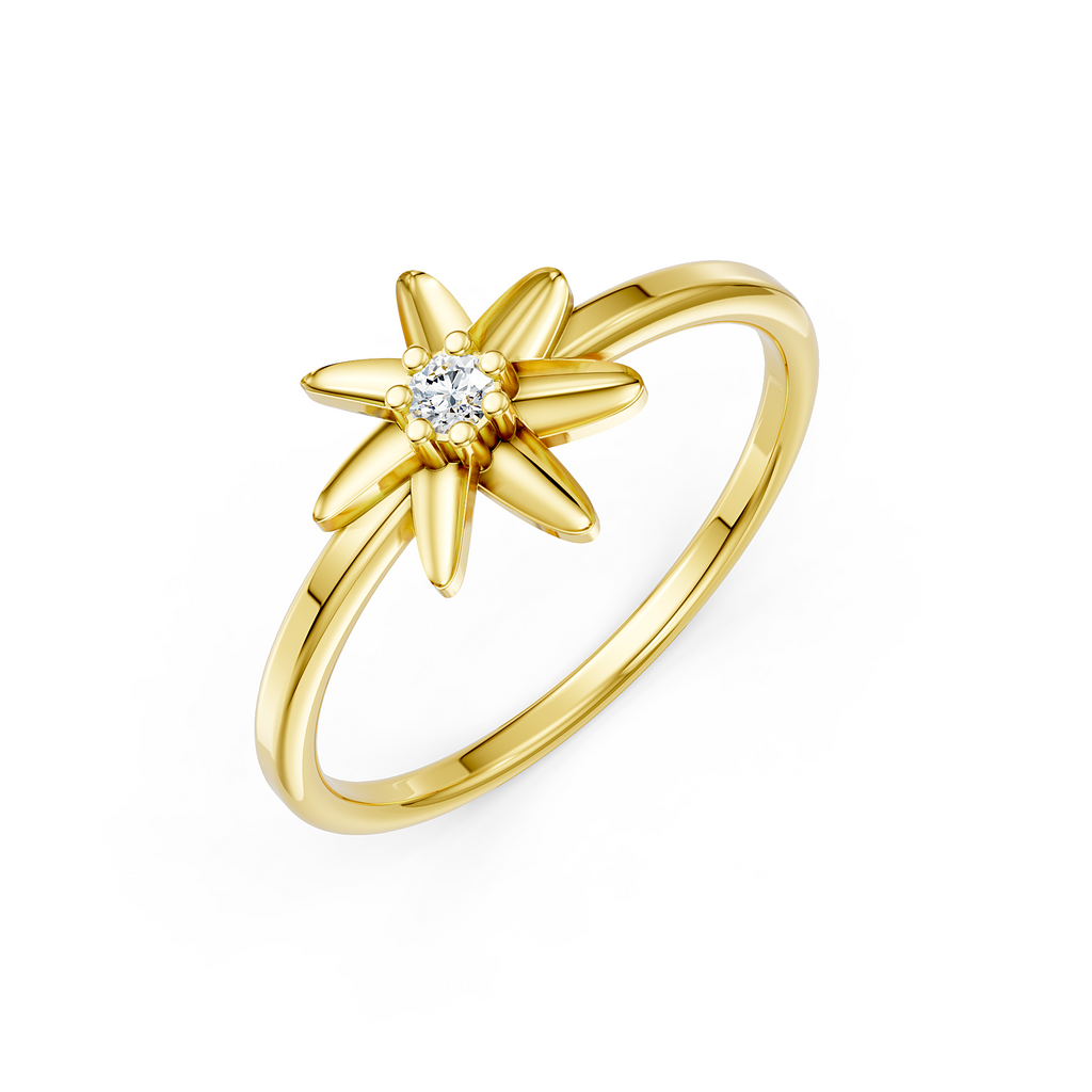 Nova Bloom Solitaire Ring