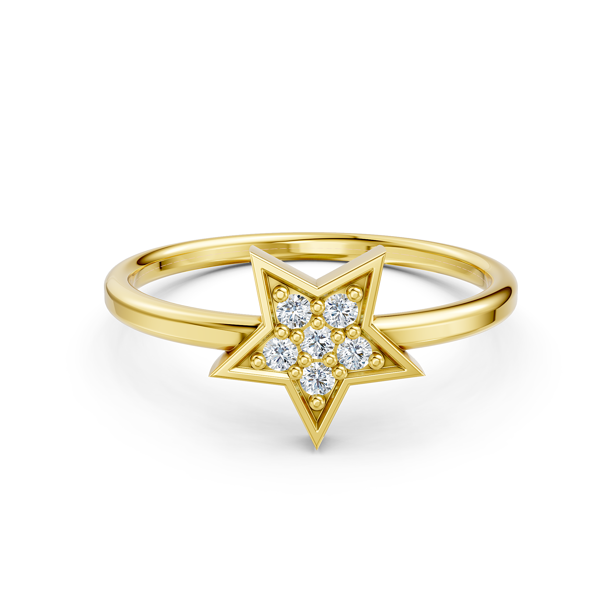 Stellar Star Charm Ring