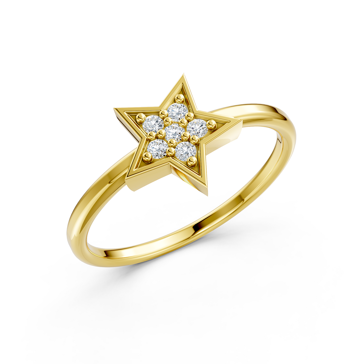 Stellar Star Charm Ring
