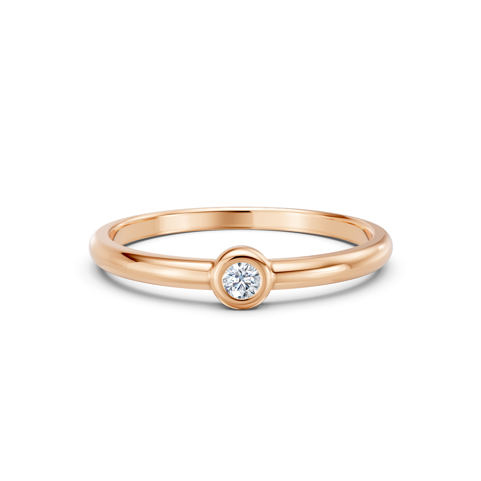 Tiny Aura Solitaire Ring