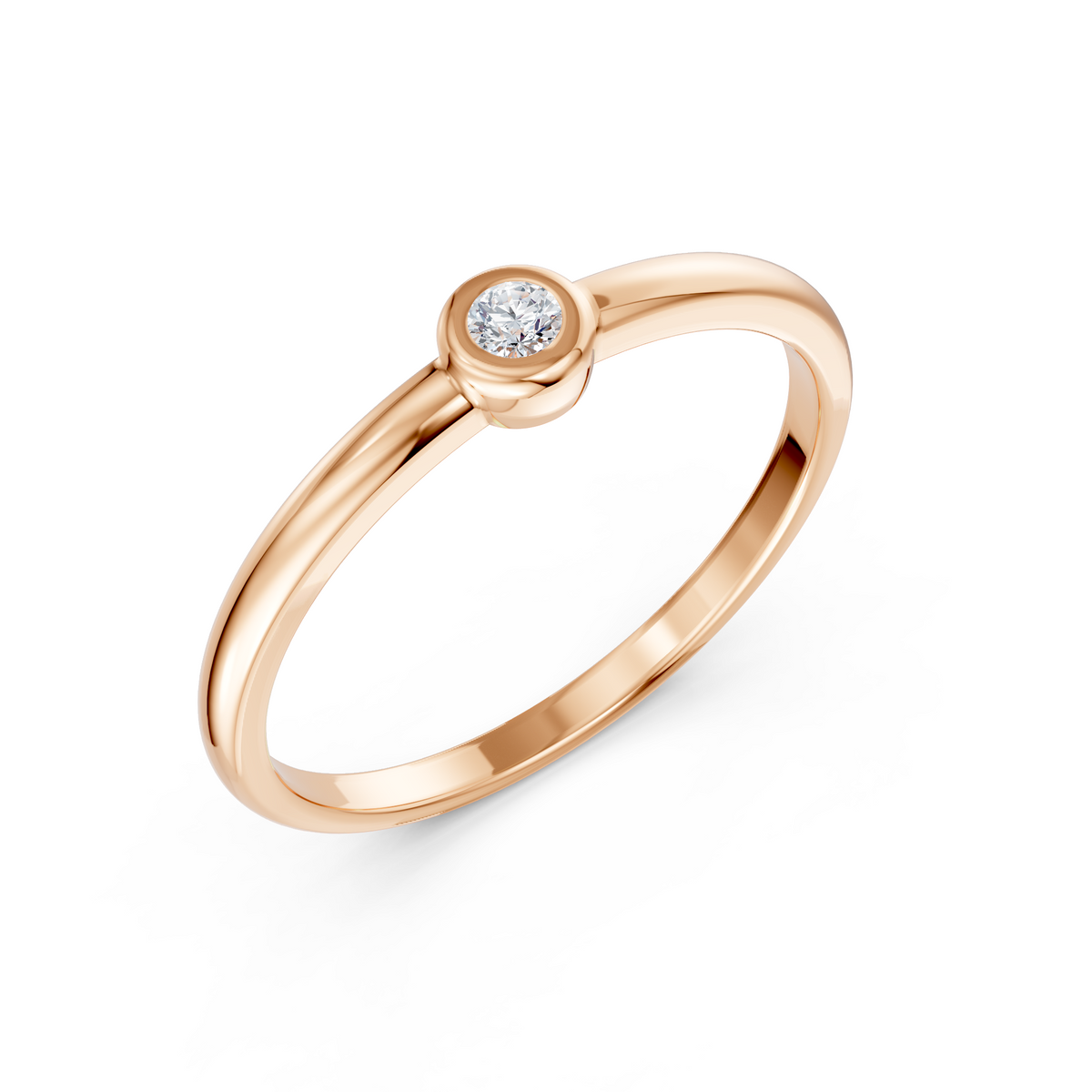 Tiny Aura Solitaire Ring