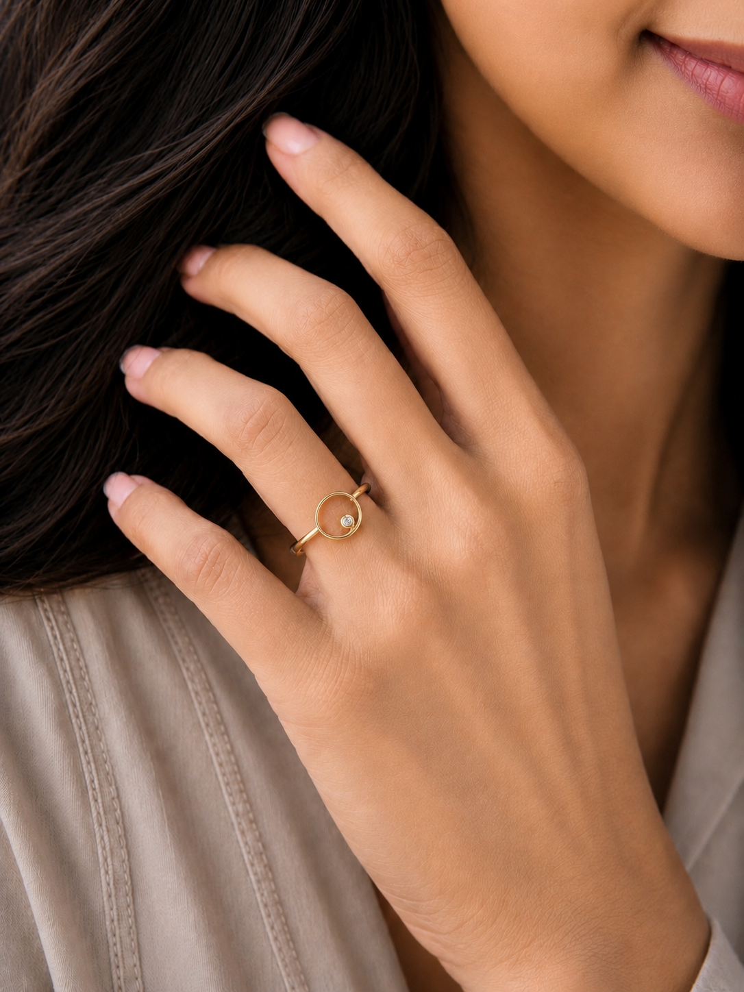 Orbit Circle Statement Ring