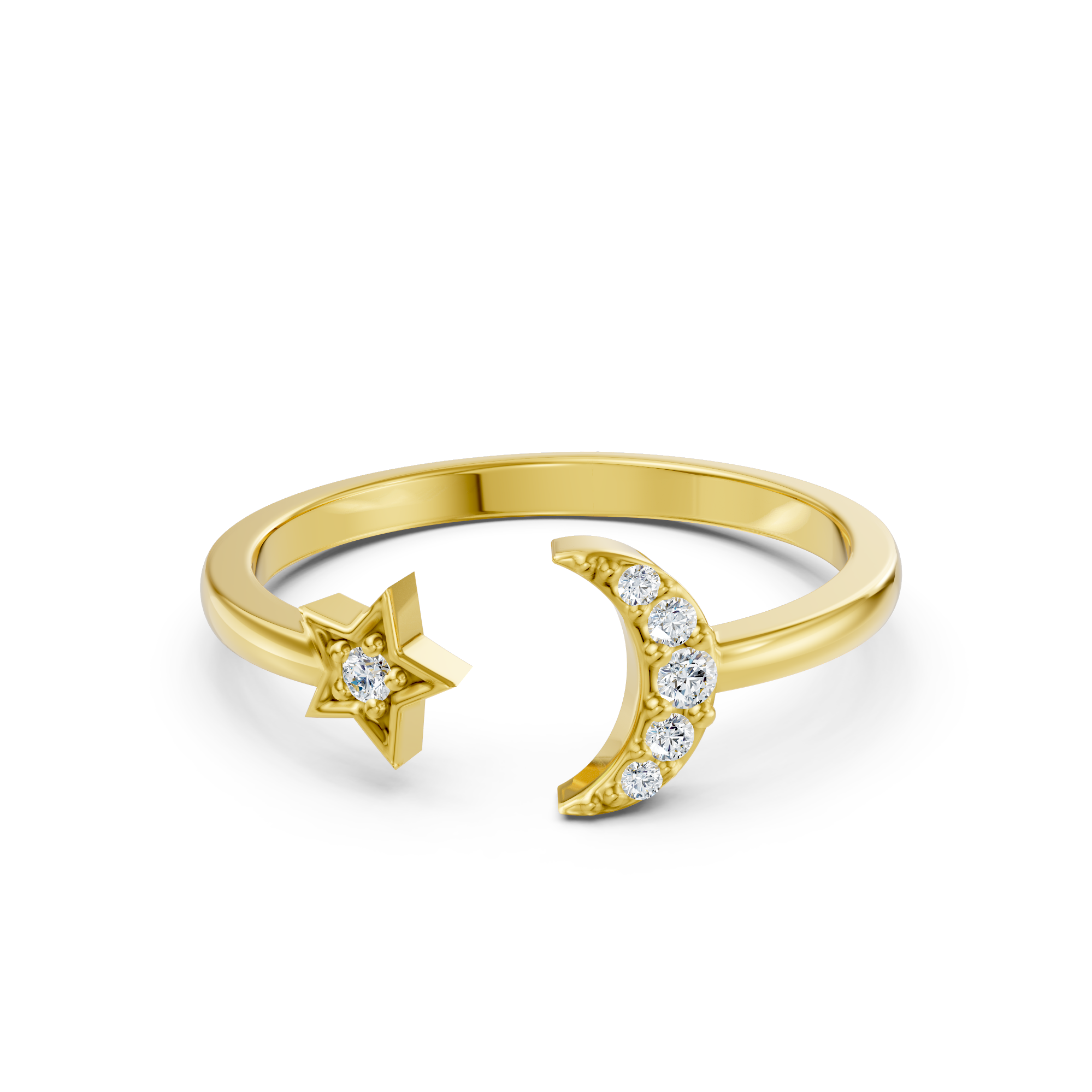 Moonlit Star Duo Ring