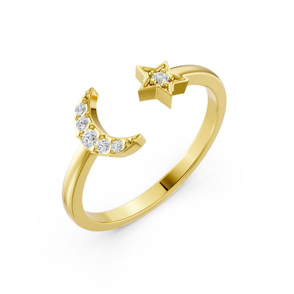 Moonlit Star Duo Ring