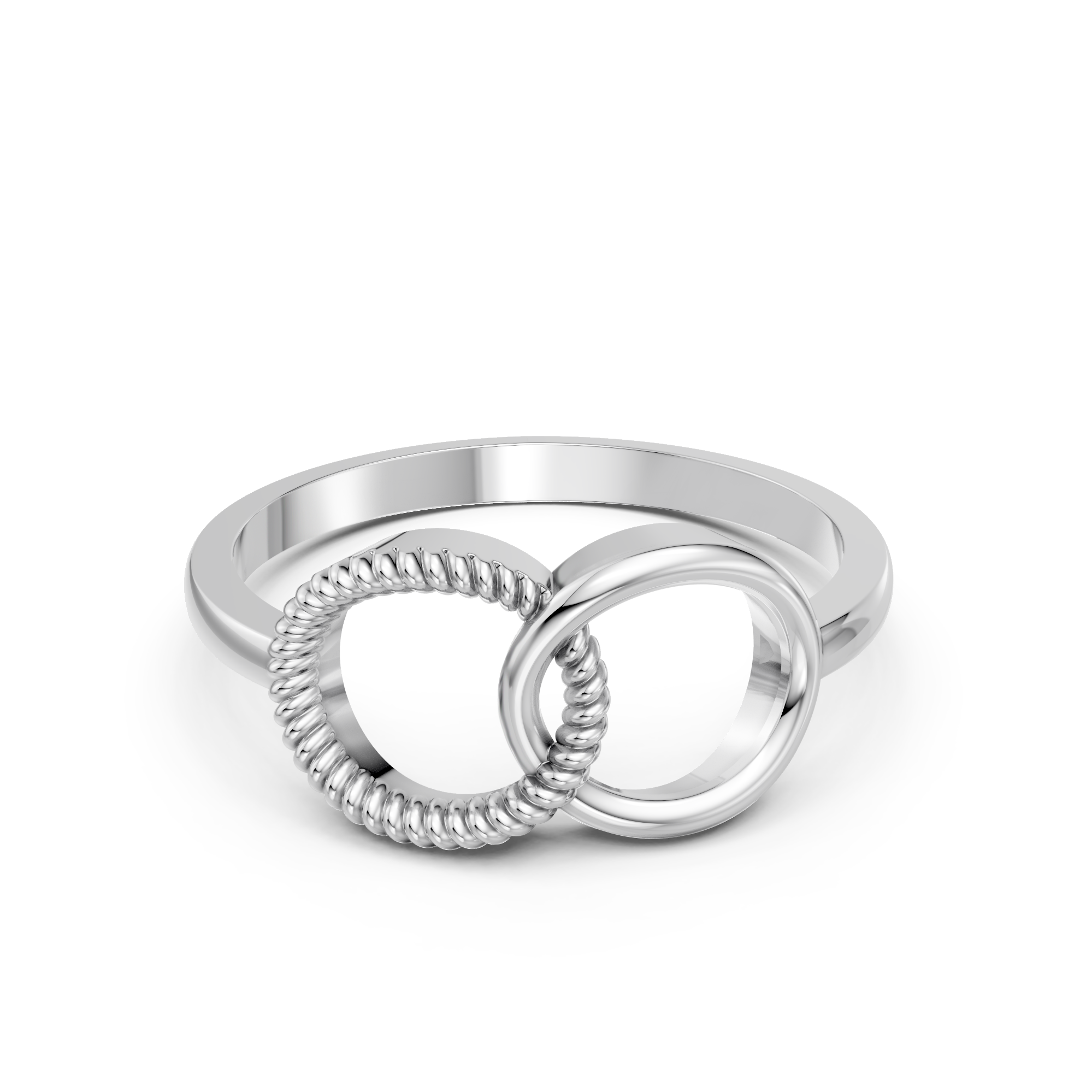 Twin Harmony Circle Ring