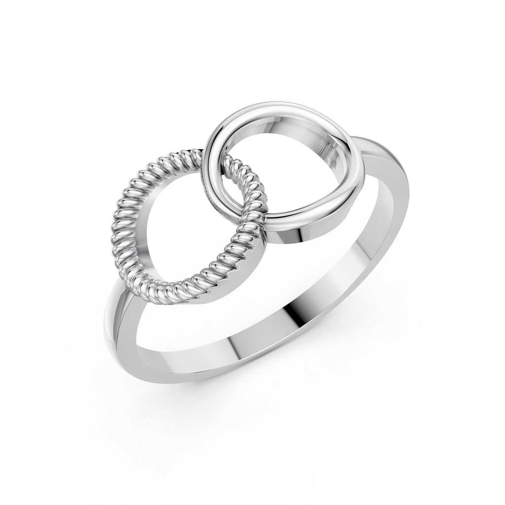 Twin Harmony Circle Ring