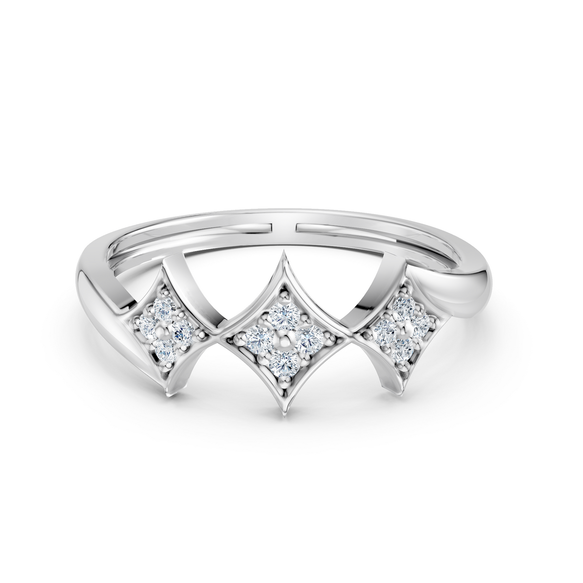 Majestic Crown Trio Ring