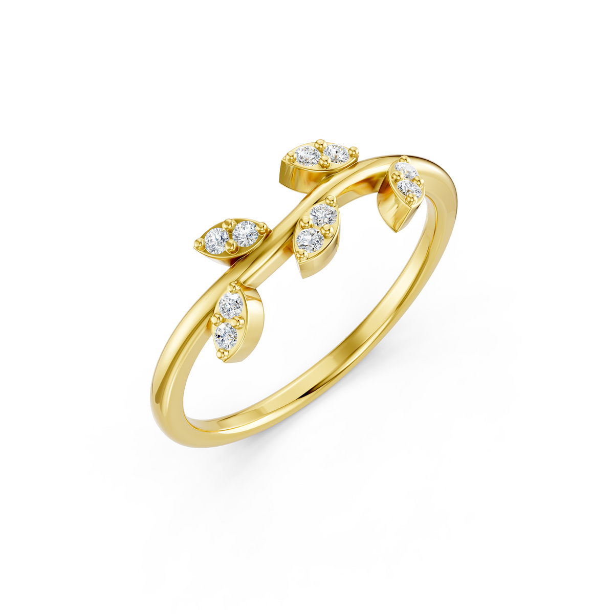 Olive Vine Diamond Ring