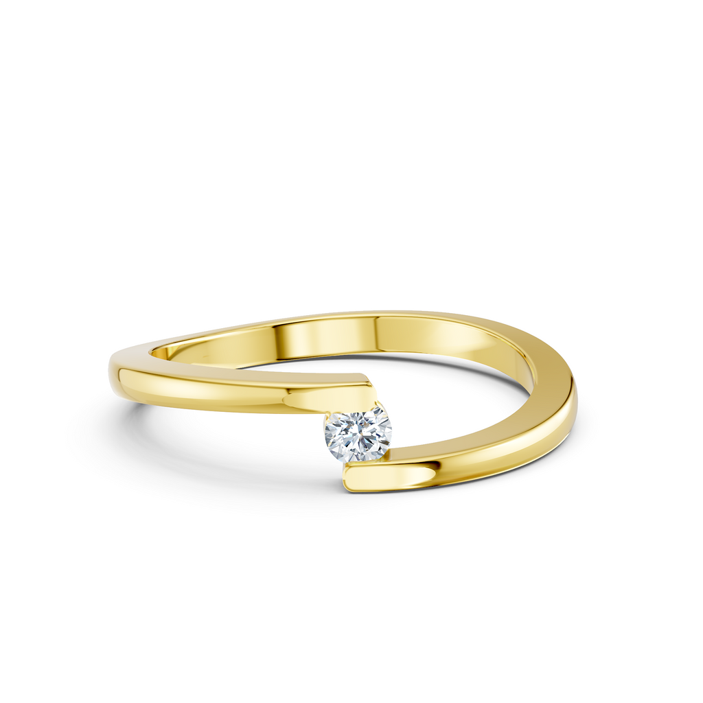 Luna Solitaire Open Ring