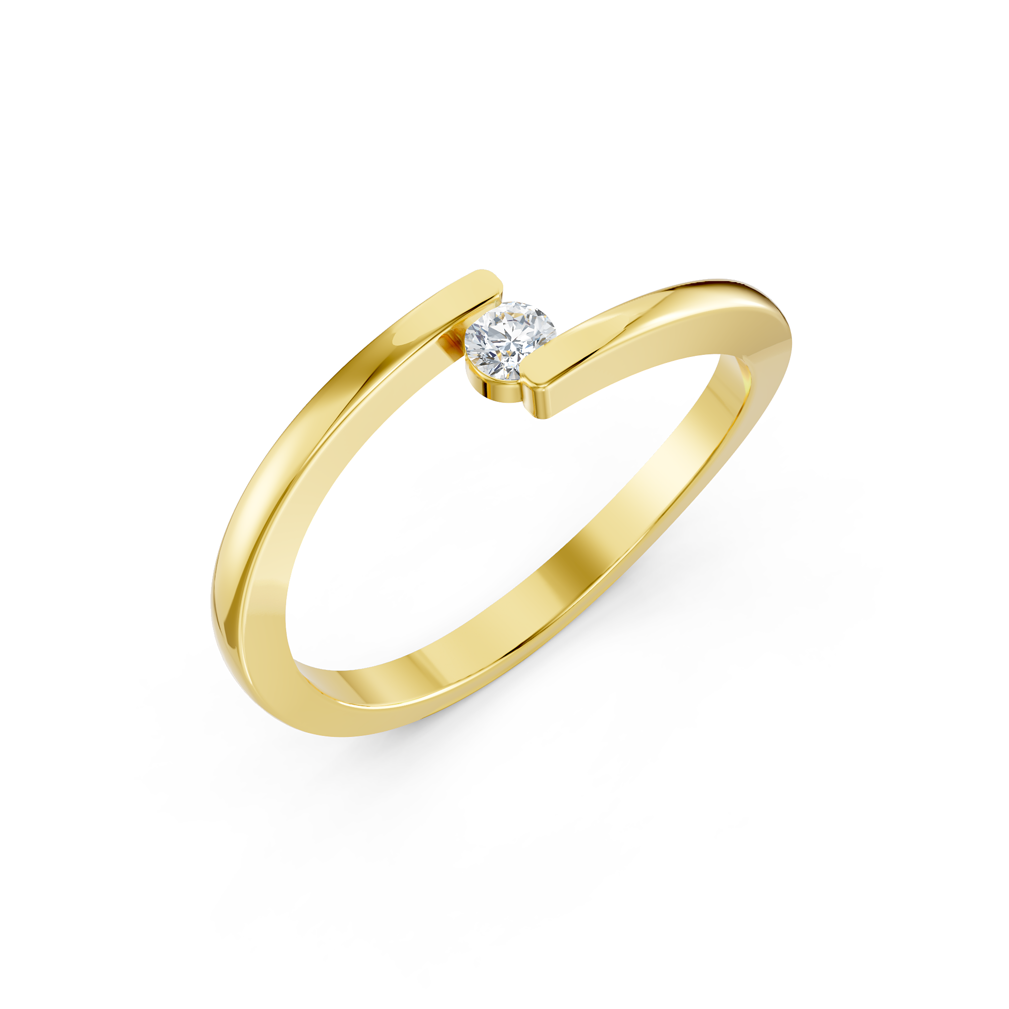 Luna Solitaire Open Ring
