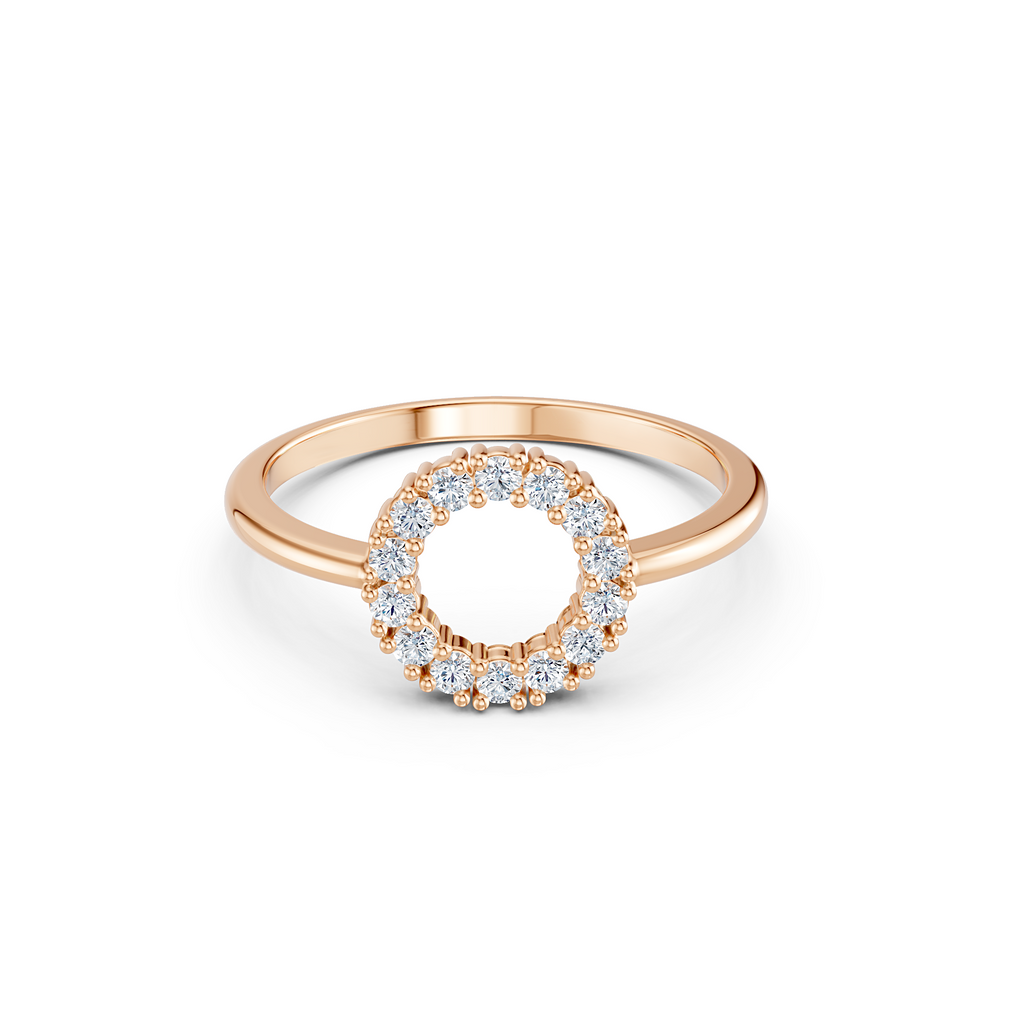 Halo Circle Diamond Ring