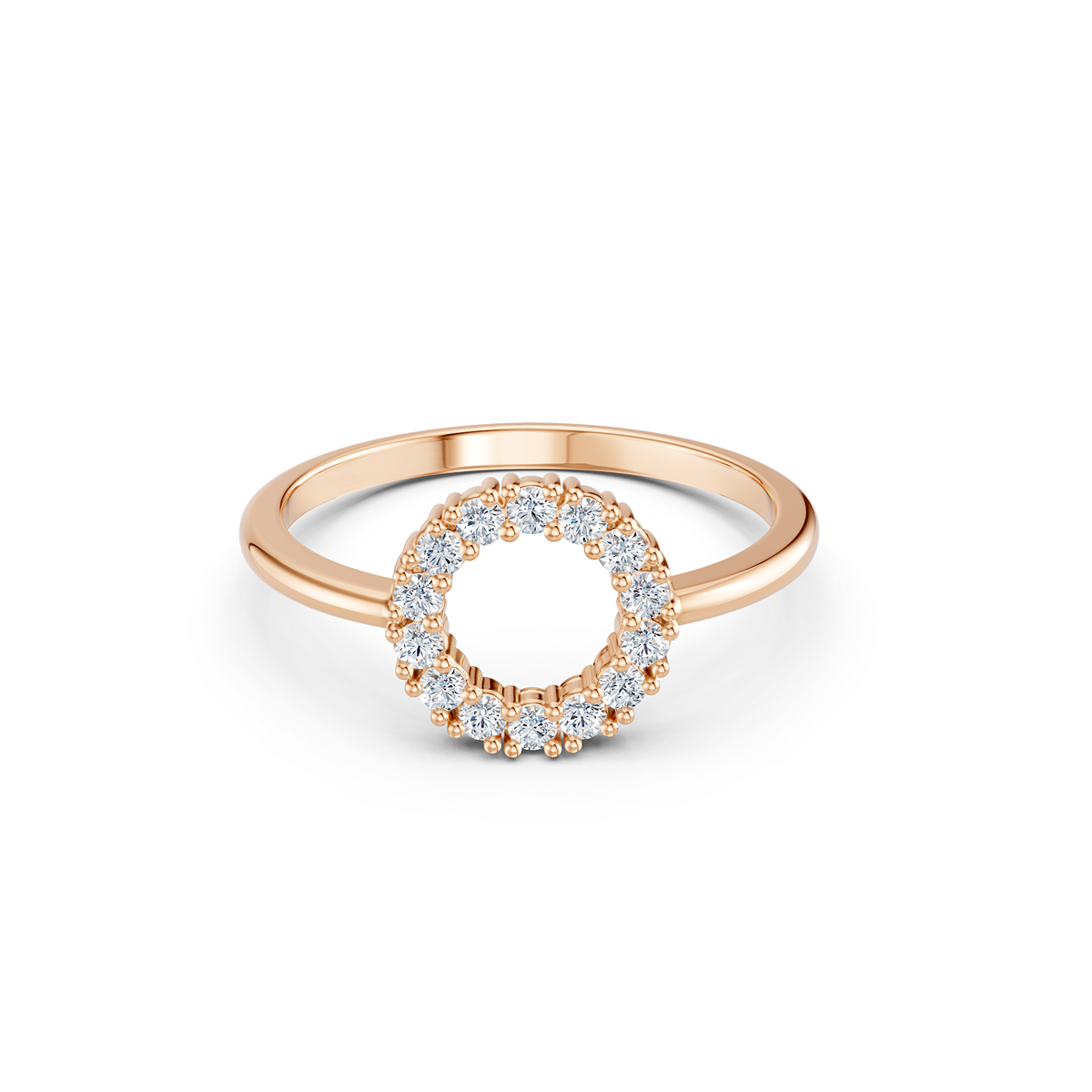 Halo Circle Diamond Ring