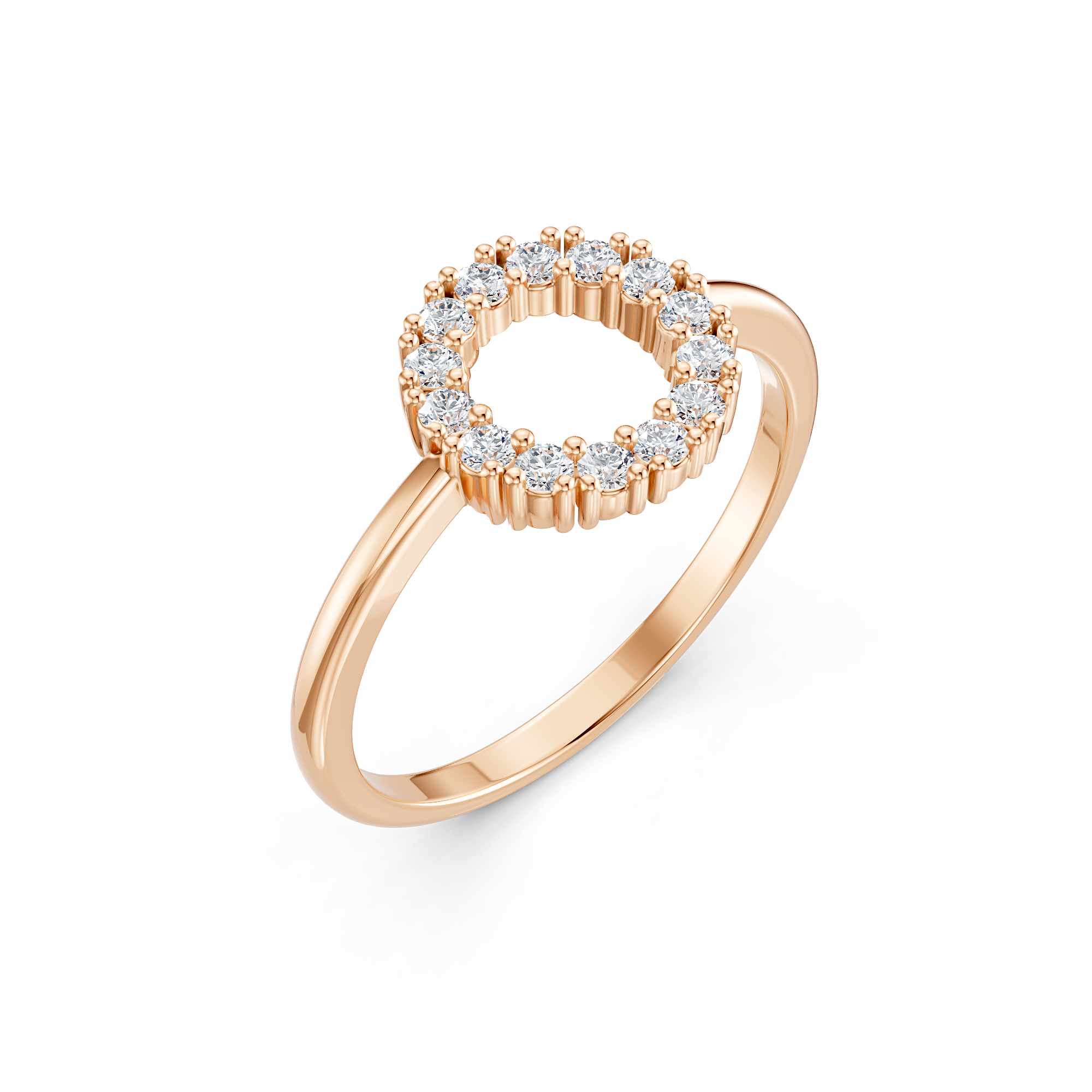 Halo Circle Diamond Ring