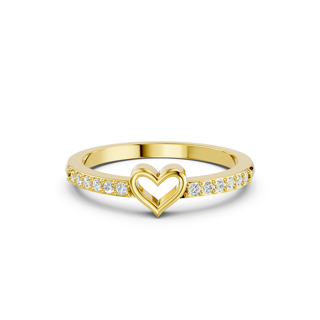 Heartbeat Pavé Ring