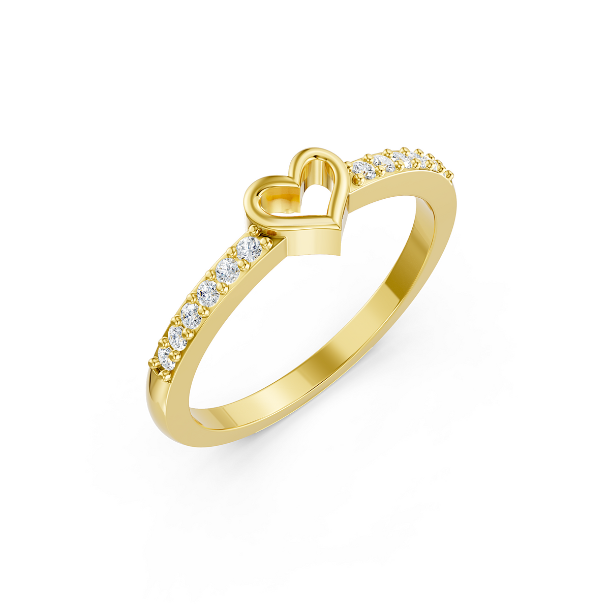 Heartbeat Pavé Ring