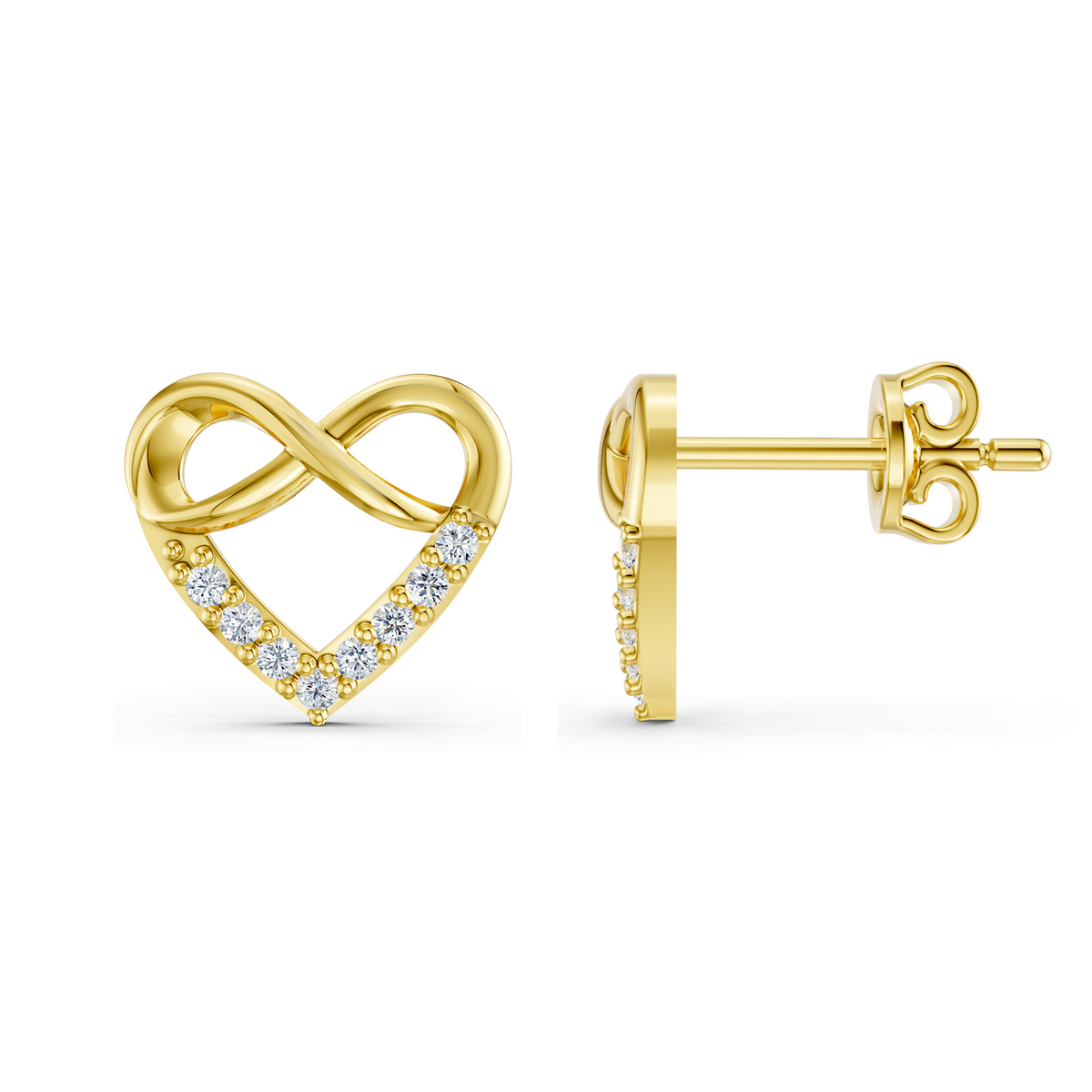 Infinity Heart Studs