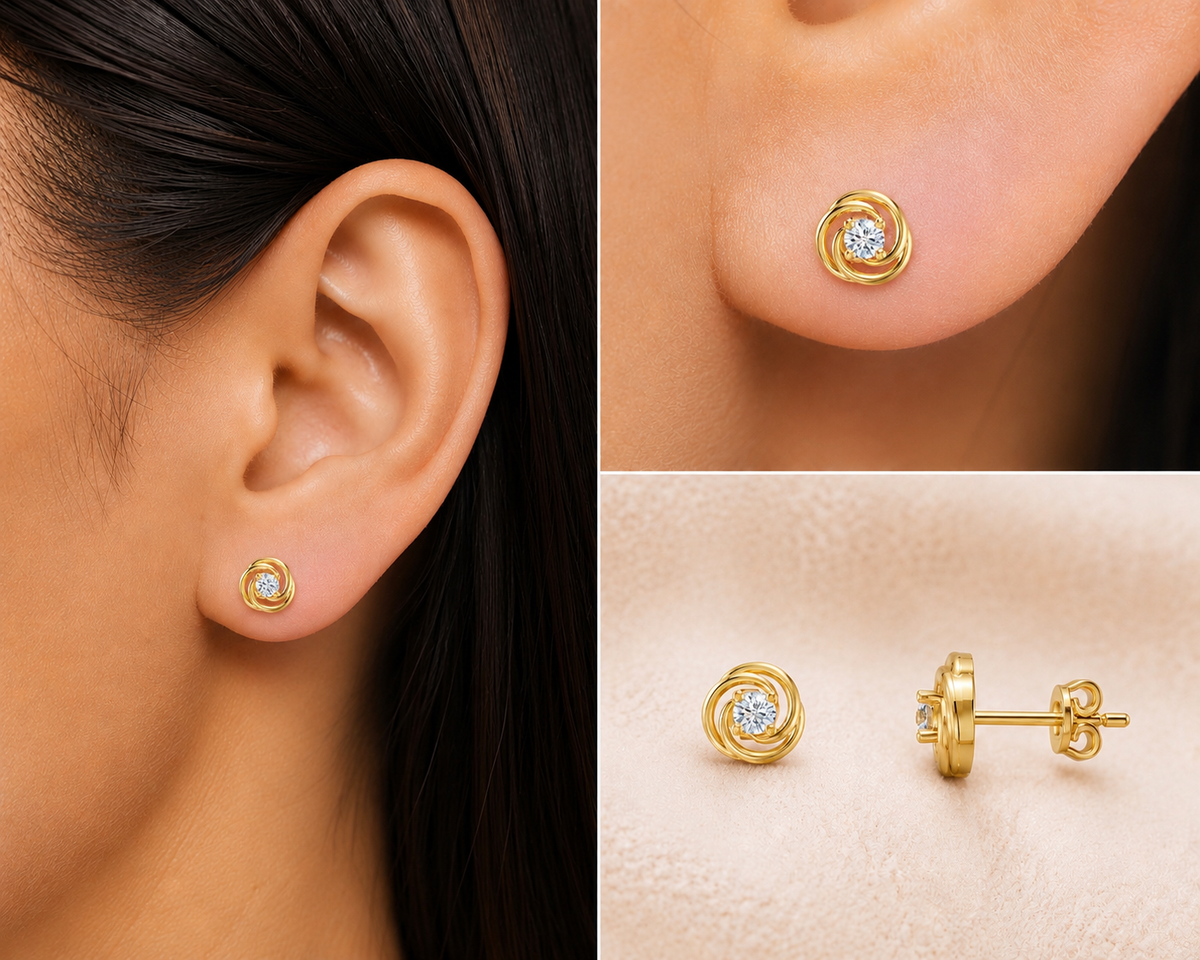 Rosette Swirl Studs