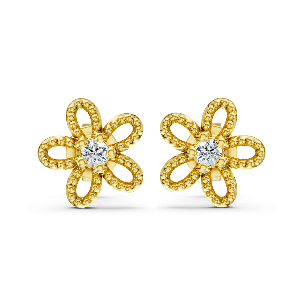 Beaded Blossom Studs