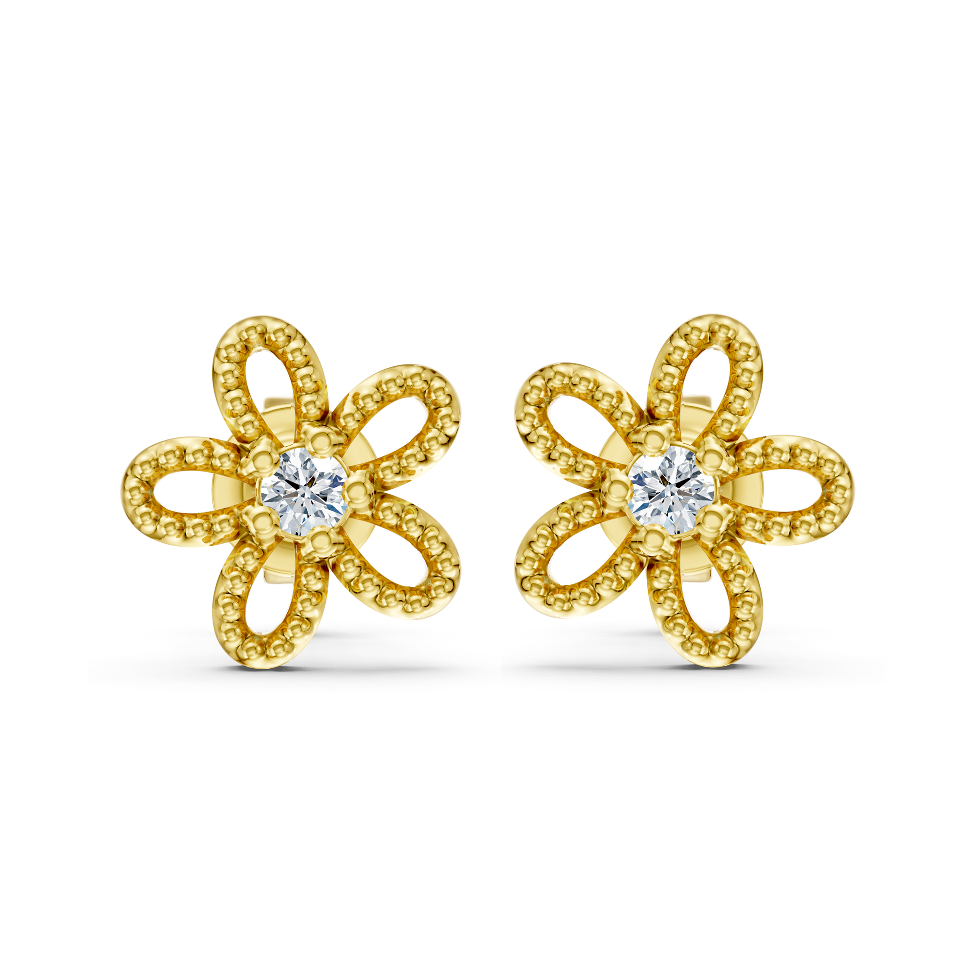 Beaded Blossom Studs