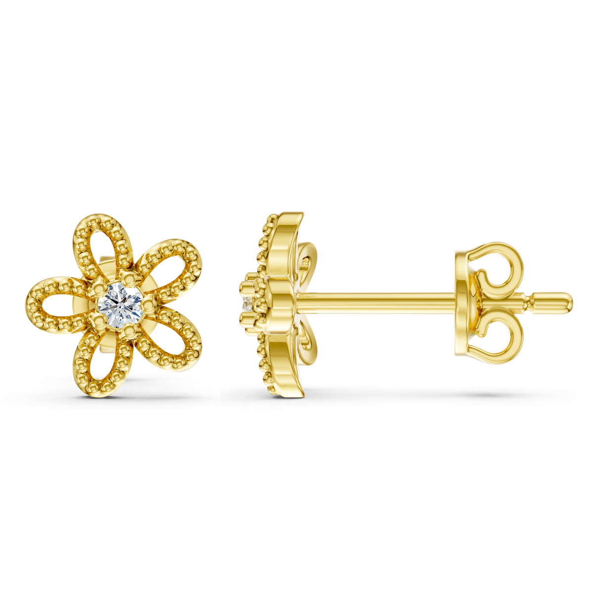 Beaded Blossom Studs