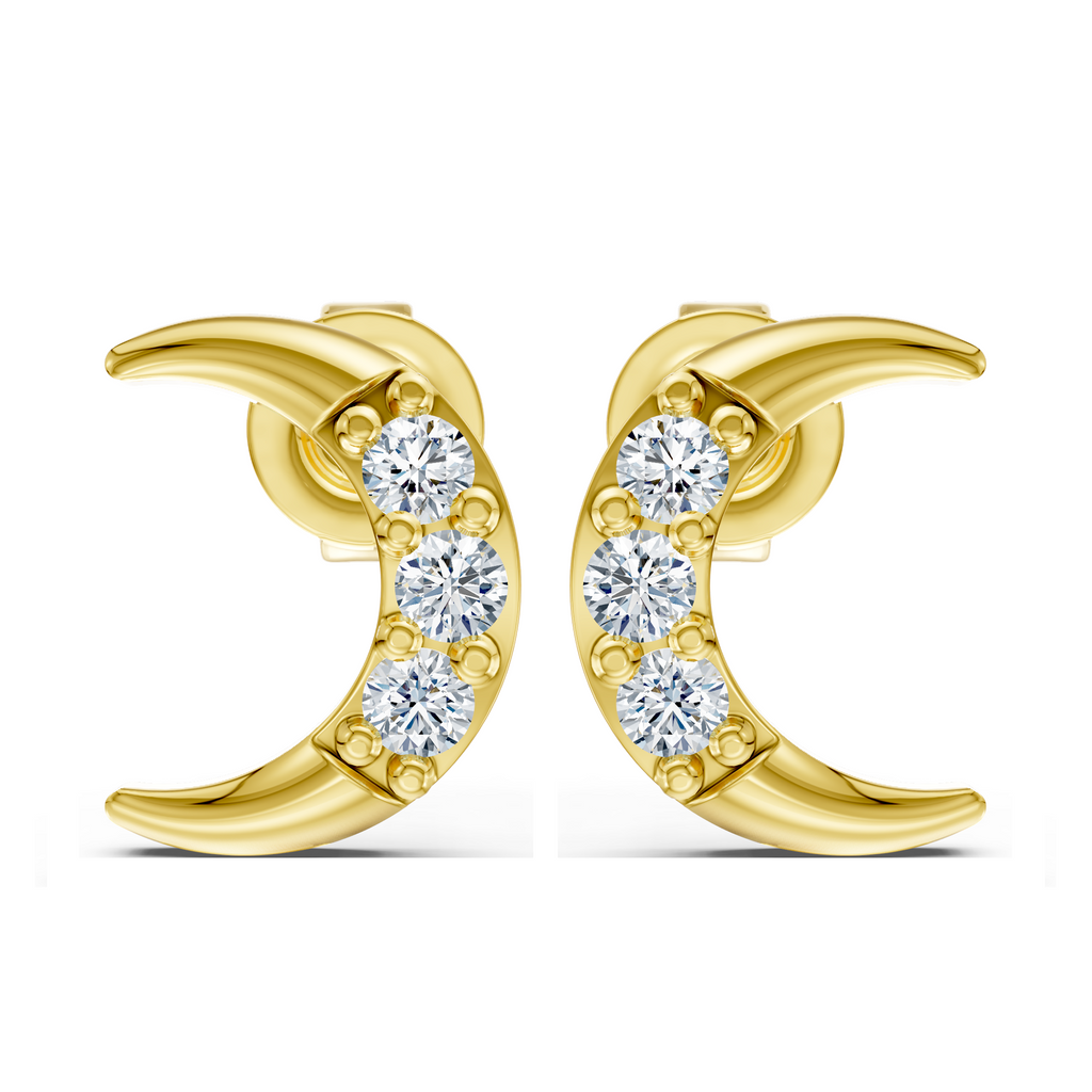 Crescent Glow Studs
