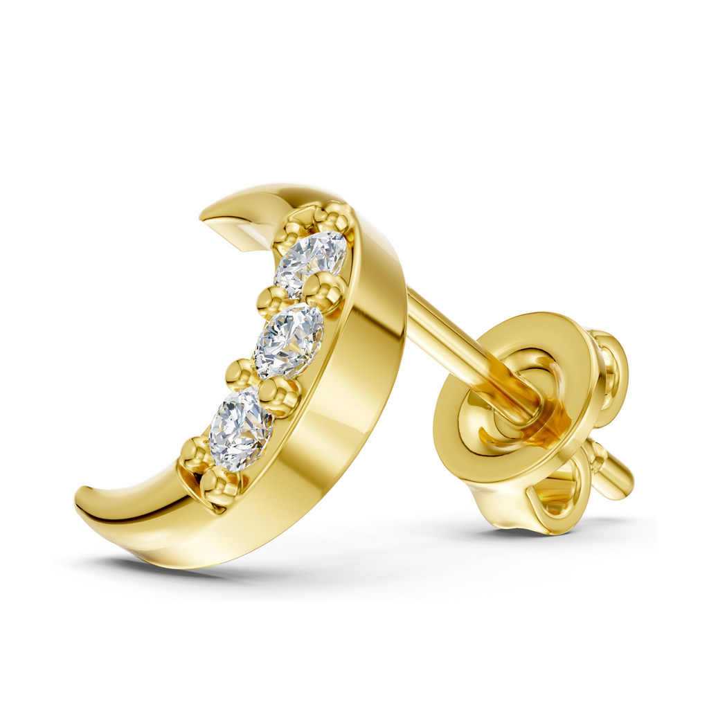 Crescent Glow Studs