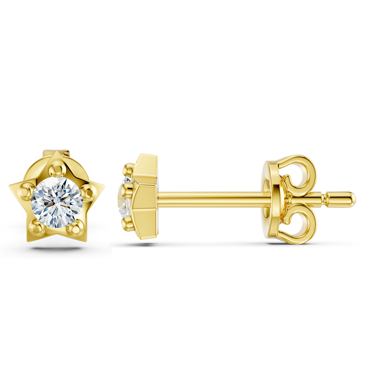 North Star Solitaire Studs