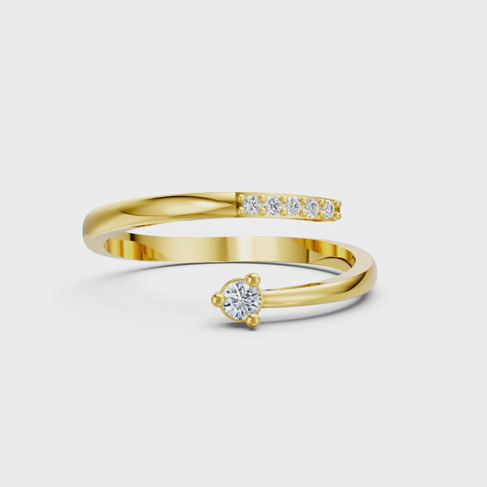 Luna Drop Open Ring