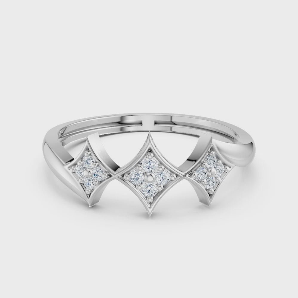 Majestic Crown Trio Ring