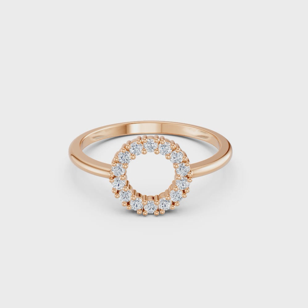 Halo Circle Diamond Ring