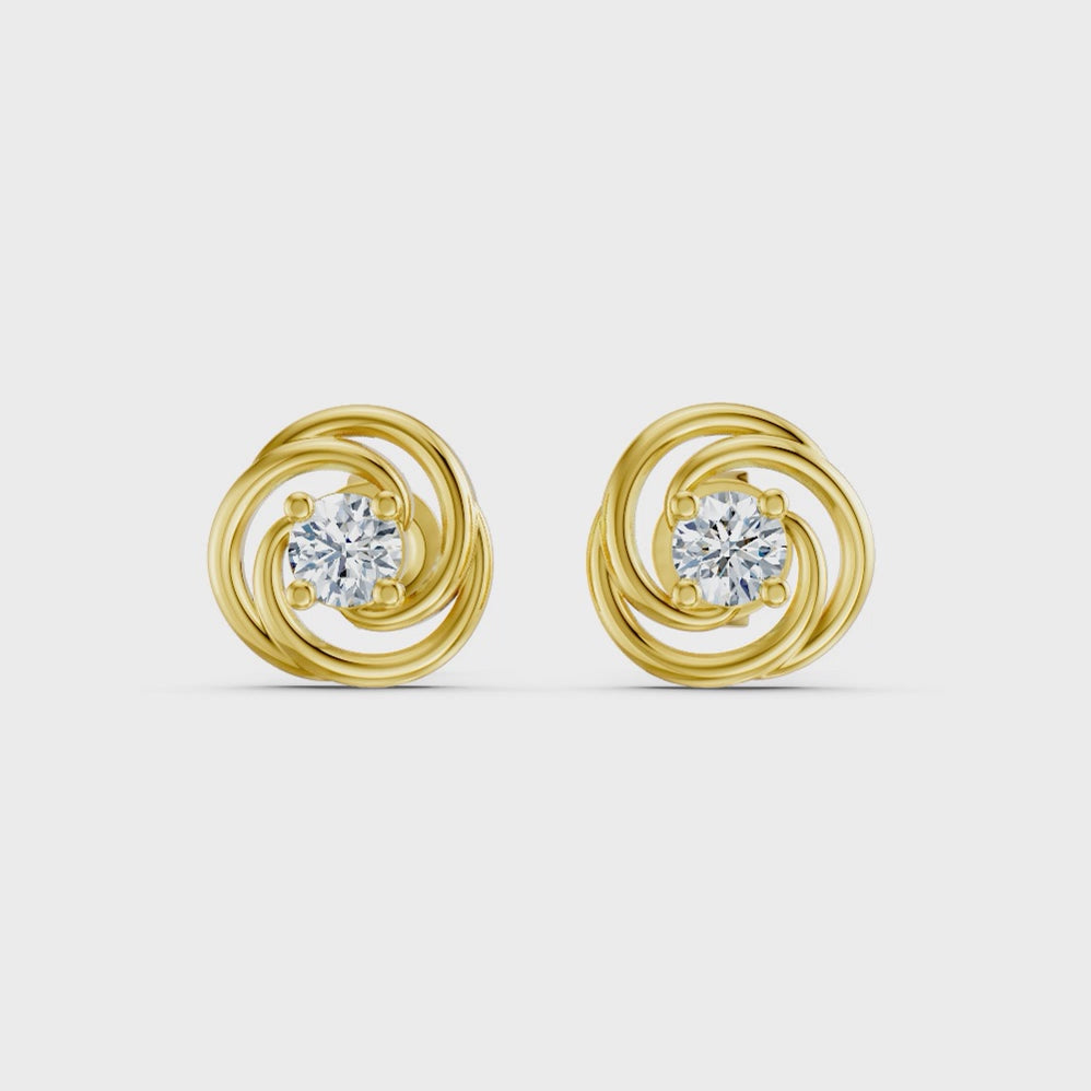 Rosette Swirl Studs