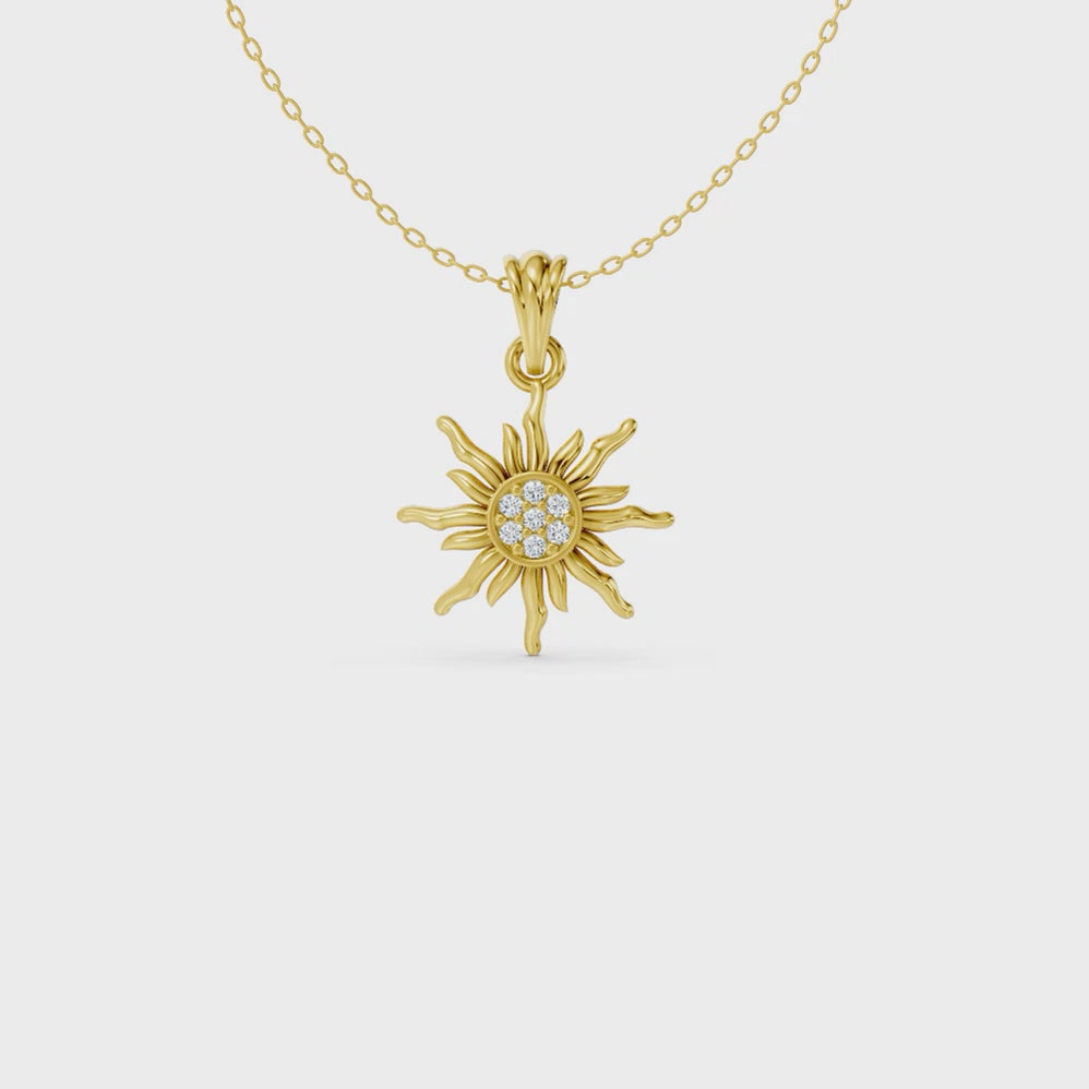 Sunburst Charm Pendant