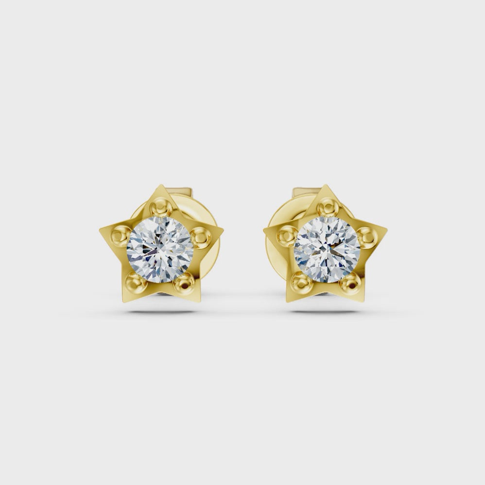 North Star Solitaire Studs