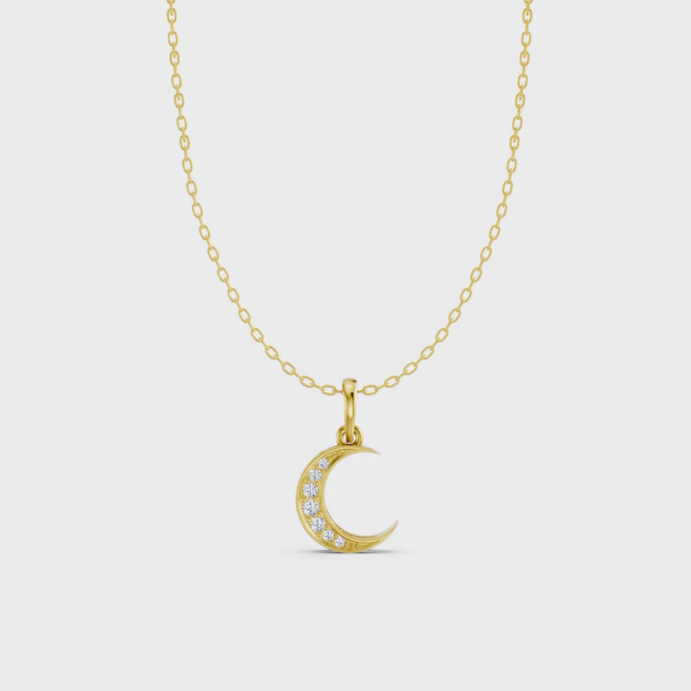 Moonlit Crescent Pendant