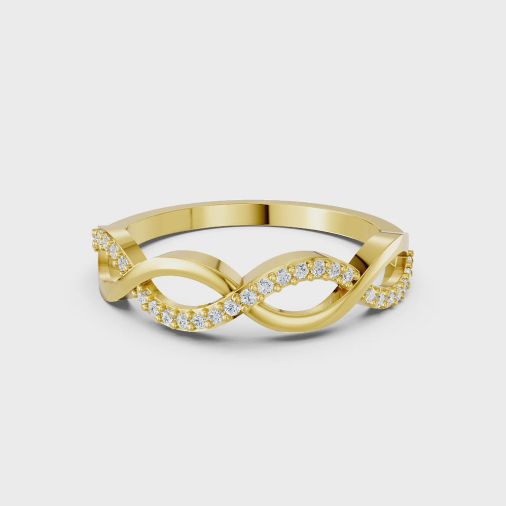 Infinity Spark Twist Ring