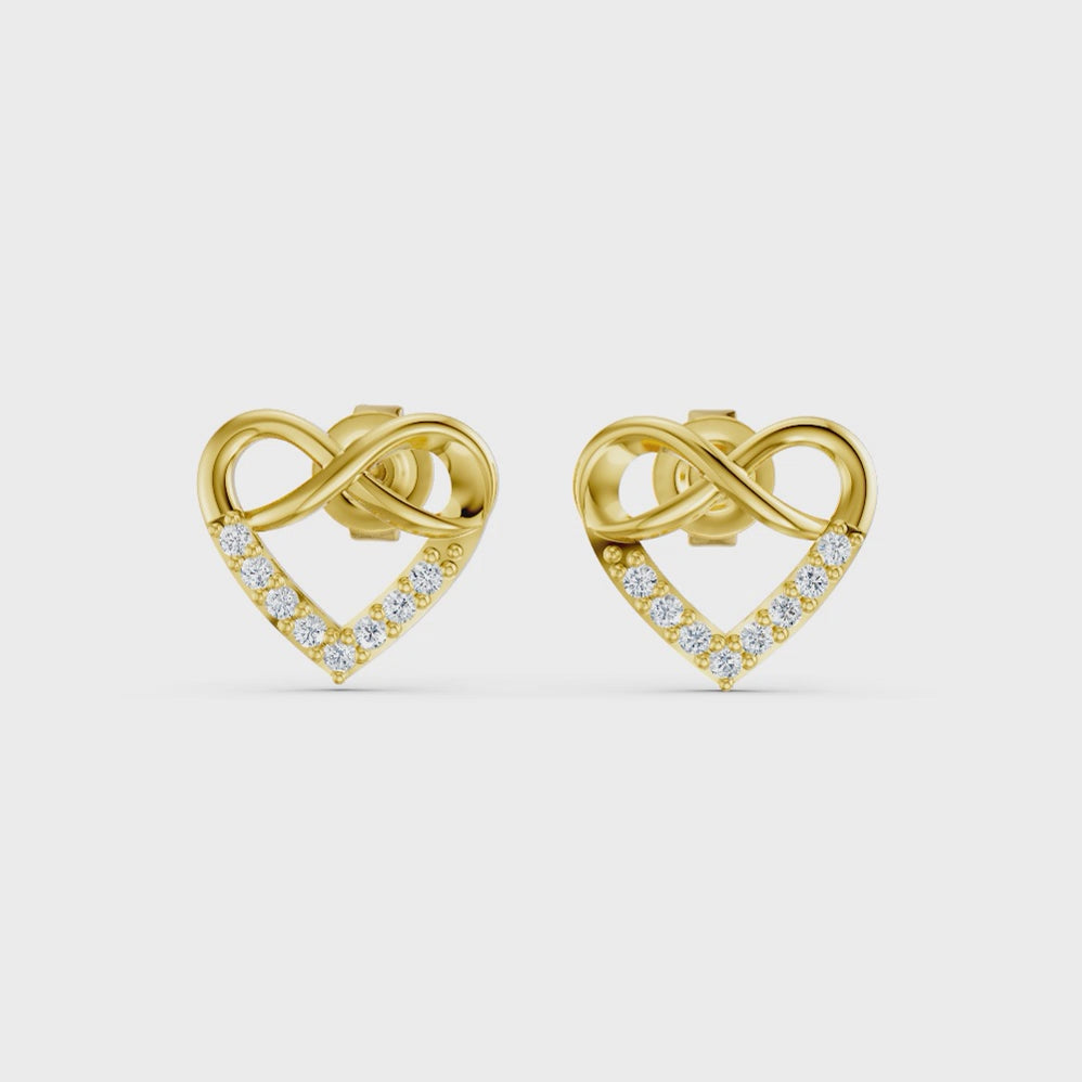 Infinity Heart Studs